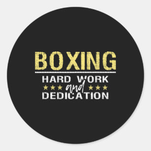 Adesivo Boxe Trabalho Duro E Dedicação - Kickboxing Academ