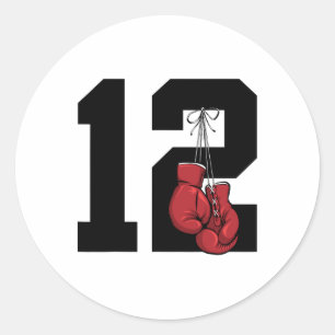 Adesivo Boxer 12 anos Boxing 12 Aniversário