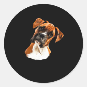 Adesivo Boxer A Bonita Cabeça Inclina T-Shirt Clássica