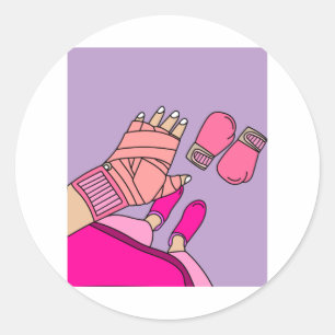 Adesivo Boxer-Boxer-Boxer-Boxer Luvas Retro-Boxing