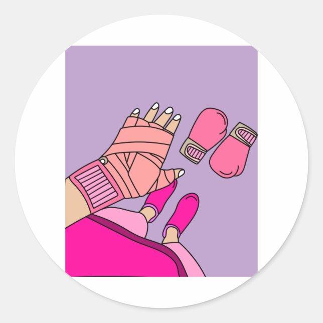 Adesivo Boxer-Boxer-Boxer-Boxer Luvas Retro-Boxing (Frente)