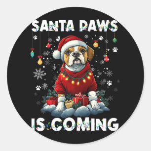 Adesivo Boxer Christmas Tree Lights Decortions Dog Lover