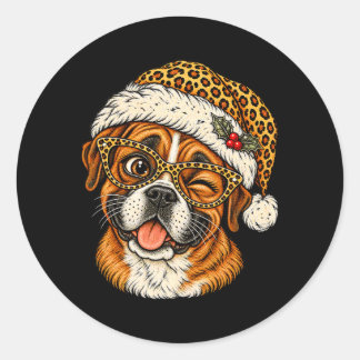 Adesivo Boxer de Natal Engraçado com Chapéu de Papai Noel 