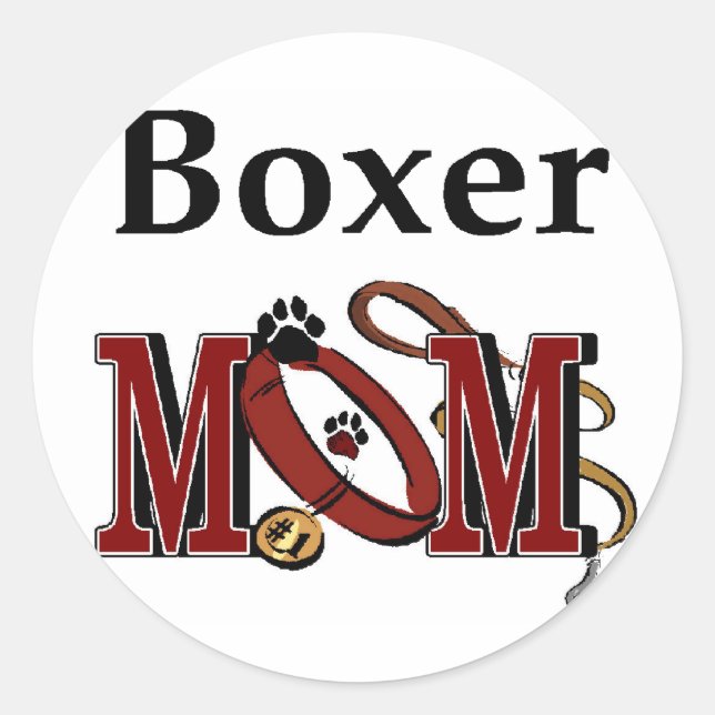 Adesivo Boxer Dog MOM (Frente)