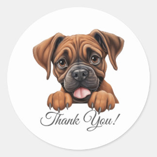 Adesivo Boxer Dog Obrigado
