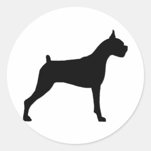 Adesivo Boxer Dog Silhouette