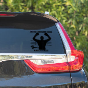 Adesivo BOXER FIGHTER JESUS ME AMA MAIS - Círculo Vencedor