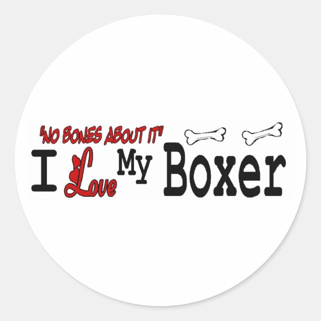 Adesivo Boxer (I Love) Sticker (Frente)