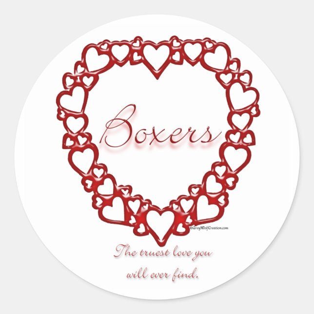 Adesivo Boxer True Love - Sticker (Frente)
