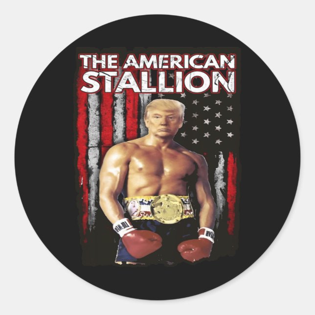 Adesivo Boxer Trump Rocky Trump Meme Trump 2024 (Frente)