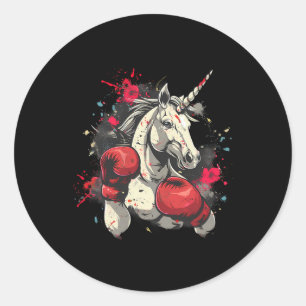 Adesivo Boxer Unicorn Com Luvas In A Box Kickboxe Cute B