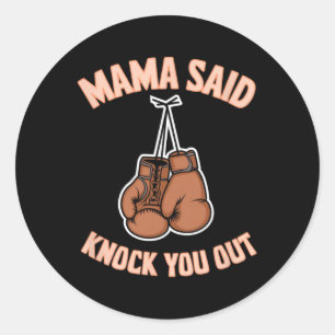 Adesivo Boxin Kickboxing Mama Disse Knock U Fighting S