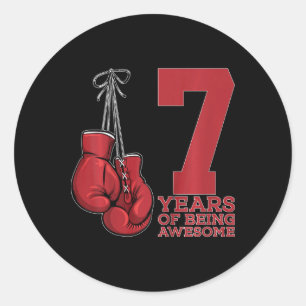 Adesivo Boxing 7 Anos De Estar Incrível 7 Boxer Aniversári