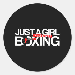 Adesivo Boxing Apenas Uma Menina Que Adora Boxing