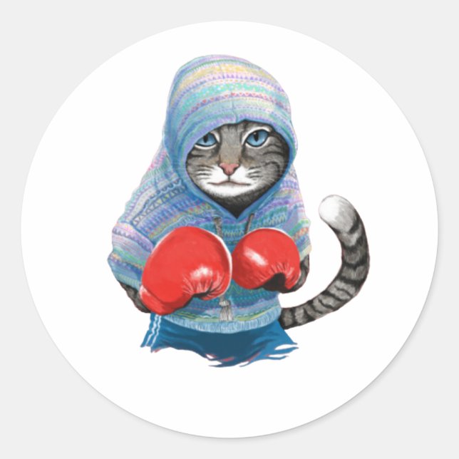 Adesivo Boxing Cat (Frente)