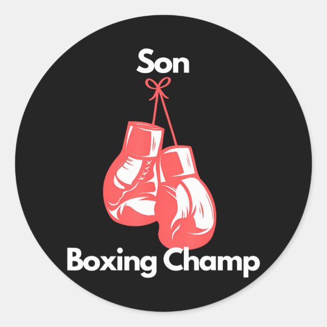Adesivo Boxing Champ Son Boxing Luvas Childs Day (Frente)