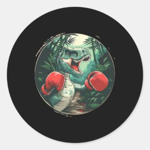 Adesivo Boxing Dinossaur Boxer Dino Kickboxing T-rex Boxin