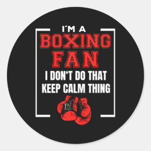Adesivo Boxing Dizendo Para Boxer E Ventiladores Durante A