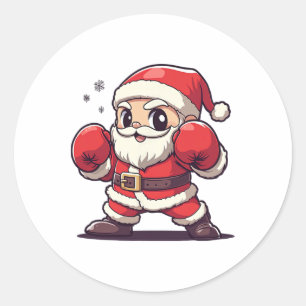 Adesivo Boxing do Pai Natal Bonito - Natal com tema de Nat