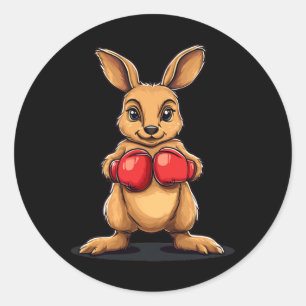 Adesivo Boxing Kangaroo Para Uma Ria De Bocado