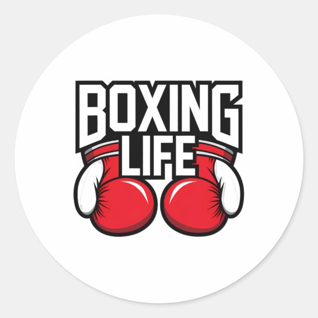 Adesivo Boxing Life Para Boxers Profissionais Amadores 5 (Frente)