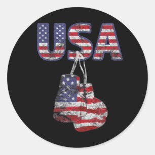 Adesivo Boxing Luvas Bandeira Americana