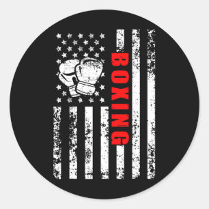 Adesivo Boxing Patriótico com Bandeira Americana