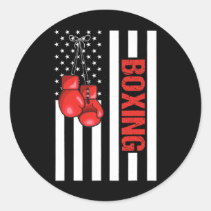 Adesivo Boxing Patriótico de Bandeira Americana 1