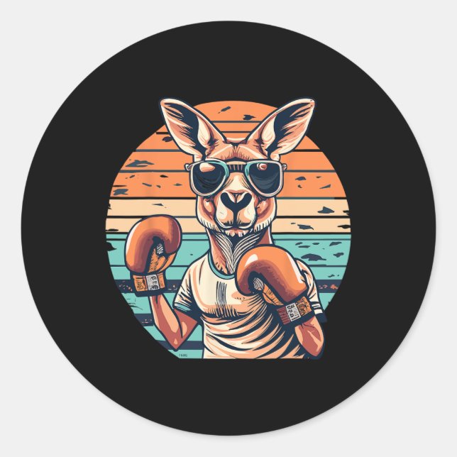 Adesivo Boxing Roger Australiano Kangaroo Boxer Kang (Frente)