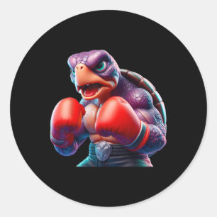 Adesivo Boxista da Tartaruga Boxer Kickboxer Mma Fighter