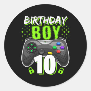 Adesivo Boy 10 Video Game Controller Gamer 10 - Aniversári