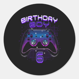 Adesivo Boy 6 Video Game Controller Gamer 6 Birthday Gif