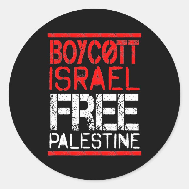 Adesivo Boycott Israel Palestine Gaza War Awareness  (Frente)