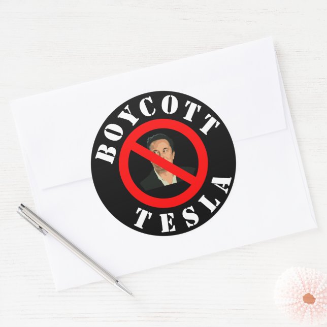 Adesivo Boycott Tesla Sticker (Envelope)