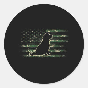 Adesivo Boykin Spaniel Camuflagem Bandeira Americana EUA C