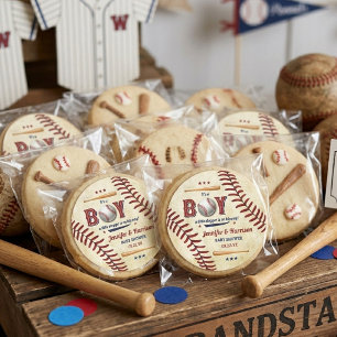 Adesivo Boys Vintage Baseball Chá de fraldas