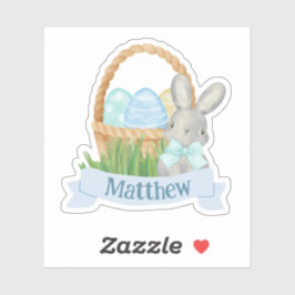 Adesivo Boys Watercolor Blue Páscoa Basket