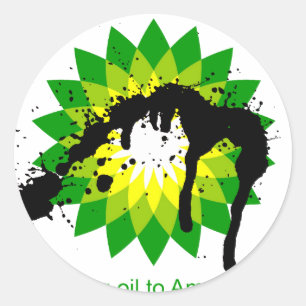 Adesivo BP nós estamos trazendo o óleo às costas