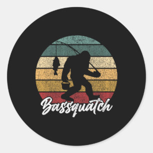 Adesivo Bquatch! B Pescador Sasquatch Funny Bigfoot Fishi