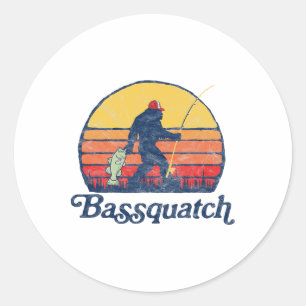 Adesivo Bquatch! Divertido Bigfoot Pesca Outdoor Retro 1