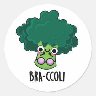 Adesivo Bra-ccoli Funny Veggie Broccoli Bra Pun