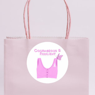 Adesivo Bra de Cancer da mama corajoso e resistente