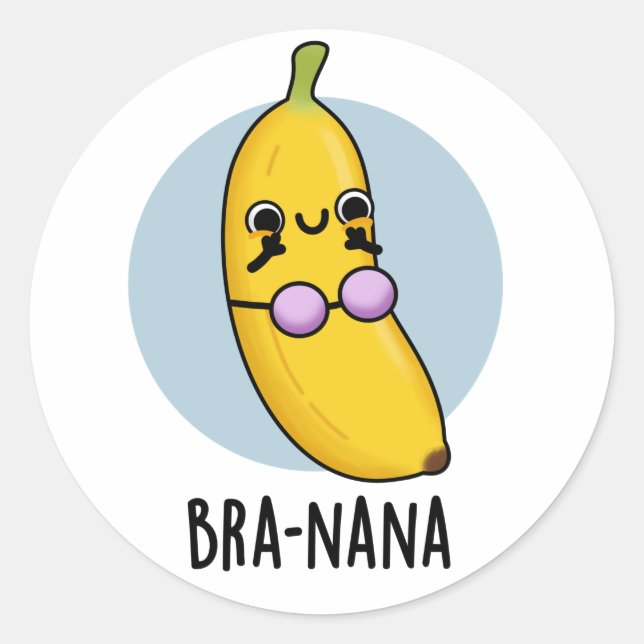 Adesivo Bra-nana Funny Banana Bra Pun (Frente)