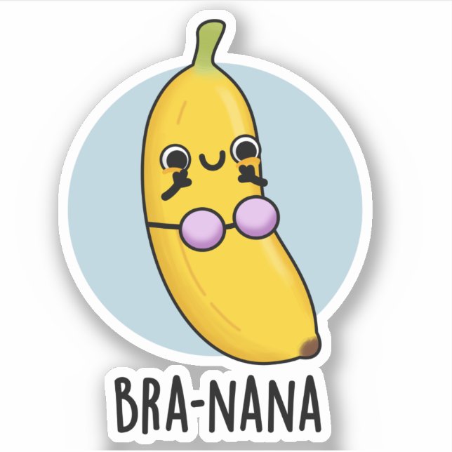 Adesivo Bra-nana Funny Banana Bra Pun (Frente)