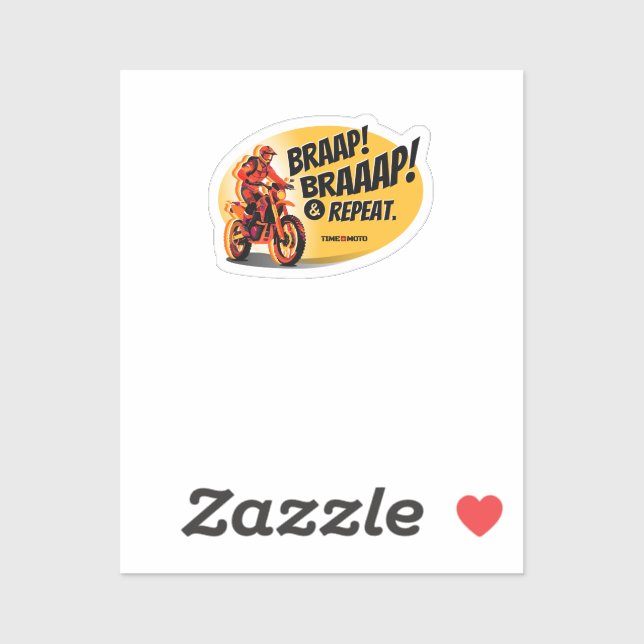 Adesivo Braap Braaap And Repeat Dirt Bike Sticker (Folha)