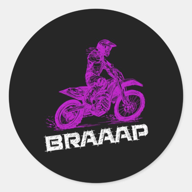 Adesivo Braap Braap Motocross Acessórios Camada (Frente)