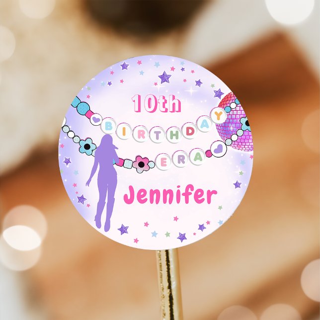 Adesivo Bracelet de Amizade Festa de aniversário Eras (Criador carregado)