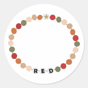 Adesivo Bracelet de Amizade Vermelha