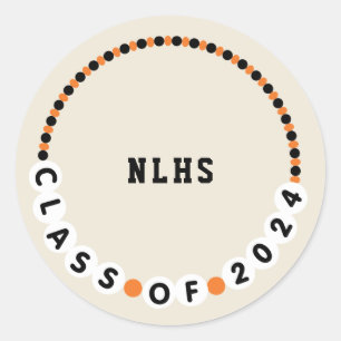 Adesivo Bracelete de Amizade 2024 Graduação Laranja + Pret