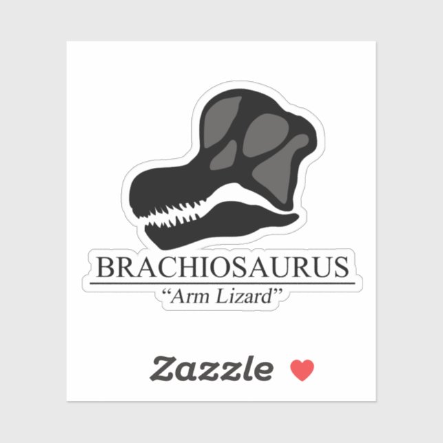 Adesivo Brachiosaurus Skull (Folha)